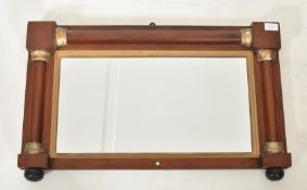 19TH CENTURY VICTORIAN ROSEWOOD OVERMANTEL WALL MIRROR