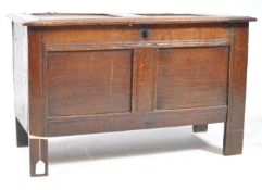 17TH CENTURY ENGLISH SOLID OAK COFFER CHEST