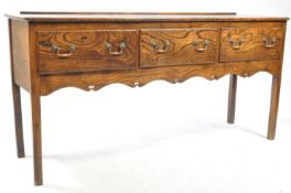 GEORGE III 19TH CENTURY REVIVAL ELM DRESSER BASE TABLE
