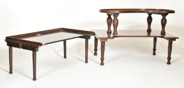 COLLECTION OF THREE 19TH CENTURY TRAY TOP BEDSIDE TABLES - STANDS