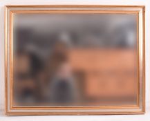 LARGE CONTEMPORARY GILT FRAMED OVERMANTEL WALL MIRROR