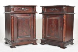 PAIR OF CONTEMPORARY HARDWOOD BEDSIDE CABINETS - FROM NO3 ROYAL CRESCENT BATH