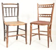 TWO LATE 19TH CENTURY NORTH COUNTRY CHAIRS