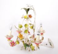 20TH CENTURY ITALIAN METAL TOLEWARE CHANDELIER