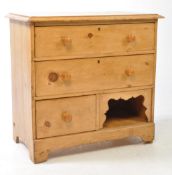 19TH CENTURY VICTORIAN COTTAGE PINE CHEST OF DRAWERS