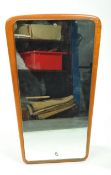 BRITISH MODERN DESIGN - ATOMIC TEAK WALL HANGING MIRROR
