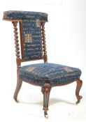 VICTORIAN MAHOGANY PRIE DIEU PRAYER CHAIR