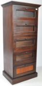 20TH CENTURY MAHOGANY PEDESTAL FIVE DRAWER SHOP CABINET