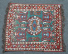 MID CENTURY PERSIAN AFGHAN KILIM HAND KNOTTED FLOOR RUG