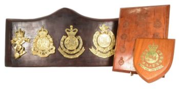 HONG KONG POLICE INTEREST BRASS BADGES & PLAQUES