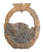WWII SECOND WORLD WAR GERMAN KRIEGSMARINE S-BOAT BADGE