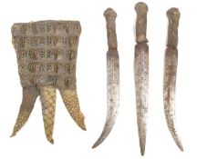 19TH CENTURY SUDANESE MAHDIST PEOPLE TRIPLE DAGGER