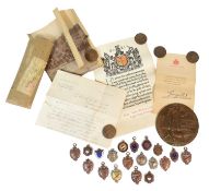 WWI FIRST WORLD WAR DEATH PLAQUE WITH WAR OFFICE NOTIFICATION
