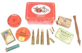 VINTAGE WINCHESTER AMMUNITION TIN & ASSORTED RIFLE & FLECHETTE