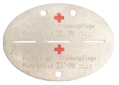 WWII SECOND WORLD WAR GERMAN NURSES DOG TAG