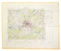 POST WAR SILK MAP OF GERMANY & BERLIN