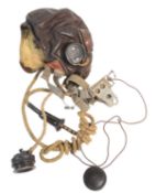 WWII SECOND WORLD WAR RAF TYPE C LEATHER FLYING HELMET