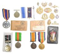 COLLECTION OF FIRST & SECOND WORLD WAR MEDALS & BADGES