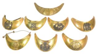 COLLECTION OF X8 FRENCH REPUBLIC MILITARY DRESS GORGETS