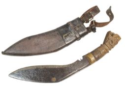 SMALL 19TH CENTURY KUKRI KNIFE DAGGER