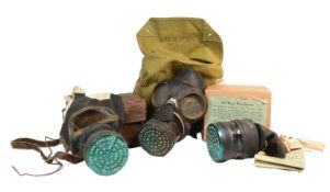 COLLECTION OF WWII SECOND WORLD WAR GAS MASKS