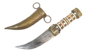 19TH CENTURY SYRIAN JAMBIYA DAGGER