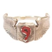 WWII SECOND WORLD WAR US 9TH AIR FORCE PILOTS RING