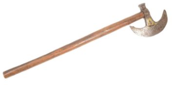 17TH CENTURY INDIAN MUGHAL EMPIRE BATTLE AXE