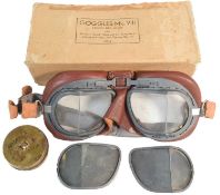 PAIR OF WWII SECOND WORLD WAR RAF MK III FLYING GOGGLES