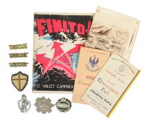 COLLECTION OF ASSORTED MILITARY BADGES & EPHEMERA