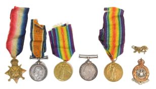 WWI FIRST WORLD WAR MEDALS - CITY OF LONDON YEOMANRY - HORNE BROTHERS