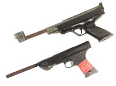 TWO VINTAGE EUROPEAN MADE BREAK ACTION AIR PISTOLS