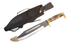 VINTAGE ROUGH RIDER STAG HORN BOWIE KNIFE