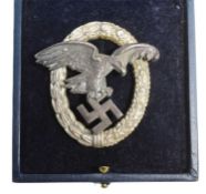 WWII SECOND WORLD WAR GERMAN LUFTWAFFE PILOT OBSERVERS BADGE