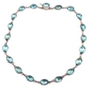 CONTINENTAL SILVER & PASTE RIVIERE NECKLACE