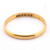 HALLMARKED 22CT GOLD BAND RING