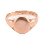 HALLMARKED 9CT ROSE GOLD SIGNET RING