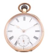 14CT GOLD OMEGA OPEN FACE POCKET WATCH