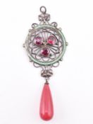ARTS & CRAFTS SILVER PENDANT