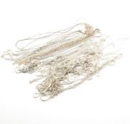 QUANTITY OF SILVER & WHITE METAL CHAIN NECKLACES