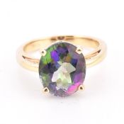 14CT GOLD & MYSTIC TOPAZ RING