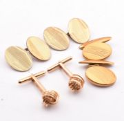 THREE PAIRS OF CUFFLINKS