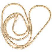 HALLMARKED 9CT GOLD HERRINGBONE CHAIN NECKLACE