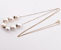 9CT GOLD & CULTURED PEARL NECKLACE