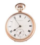 GOLD PLATED THOMAS RUSSELL & SON OPEN FACE POCKET WATCH