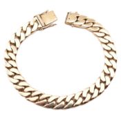 HALLMARKED 9CT GOLD CURB LINK CHAIN BRACELET