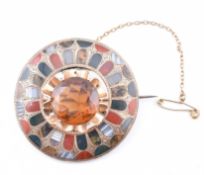 GOLD SCOTTISH SPECIMEN BROOCH PIN