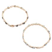 TWO HALLMARKED 9CT GOLD & GEM SET BRACELETS