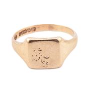 HALLMARKED 9CT GOLD SIGNET RING