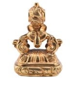 19TH CENTURY CARNELIAN SEAL FOB WITH STAG INTAGLIO